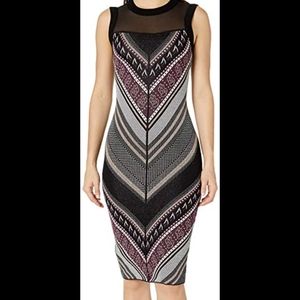 Rachel Roy chevron tweed sweater dress